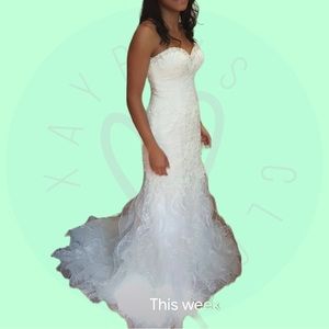 Kenneth Winston Wedding Gown Ivory Size 8, New, Never Used, Unaltered